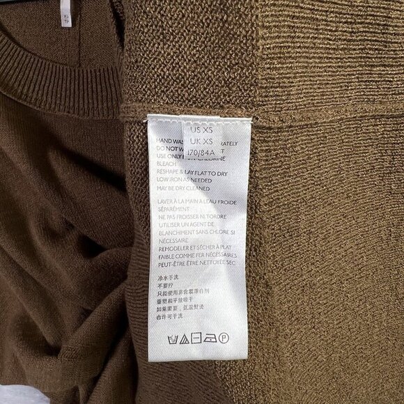 Free People Work From Home Sweater Tee Brown Size XS Minimalist Half Sleeve - Picture 15 of 16